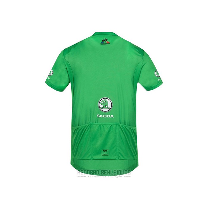 2021 Fahrradbekleidung Tour de France Grun Trikot Kurzarm und Tragerhose